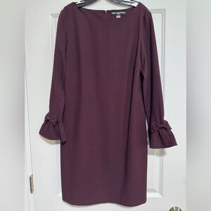 Karl Lagerfeld Plum Long Sleeve Dress